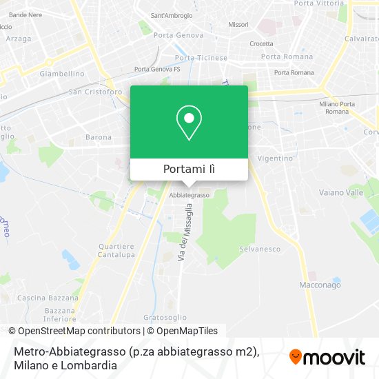 Mappa Metro-Abbiategrasso (p.za abbiategrasso m2)