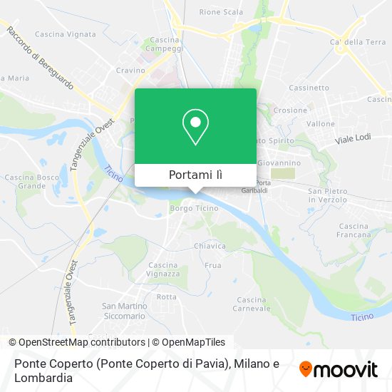 Mappa Ponte Coperto (Ponte Coperto di Pavia)