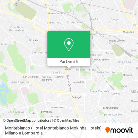 Mappa Montebianco (Hotel Montebianco Mokinba Hotels)