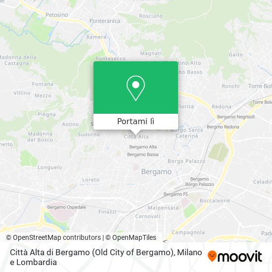 Mappa Città Alta di Bergamo (Old City of Bergamo)