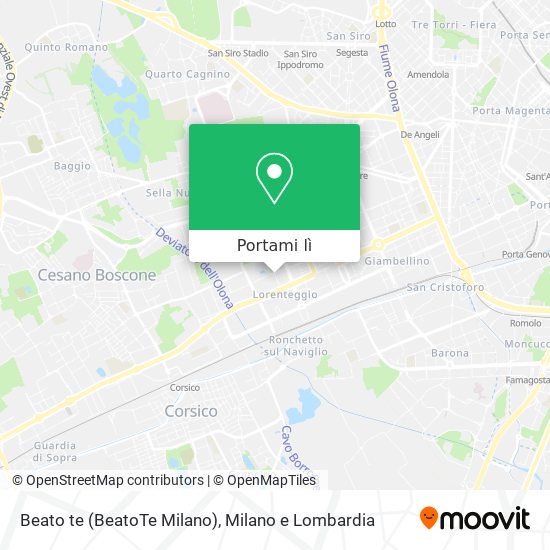 Mappa Beato te (BeatoTe Milano)