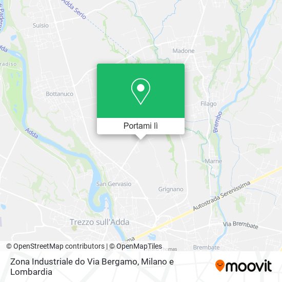 Mappa Zona Industriale do Via Bergamo