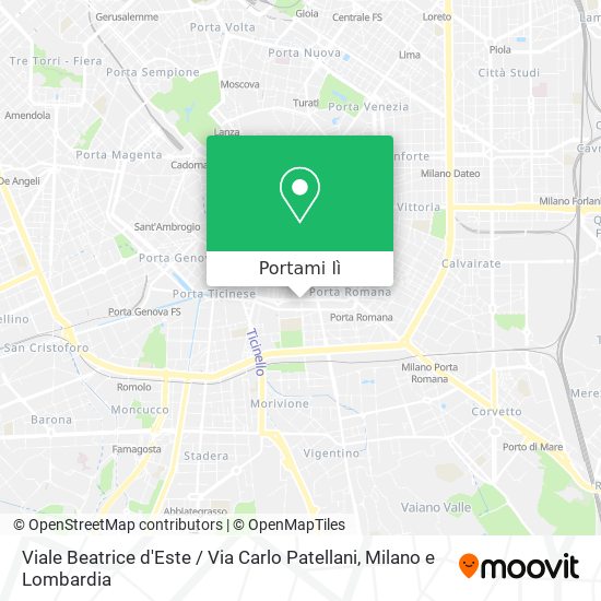 Mappa Viale Beatrice d'Este / Via Carlo Patellani