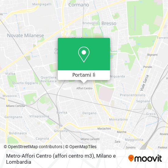 Mappa Metro-Affori Centro (affori centro m3)