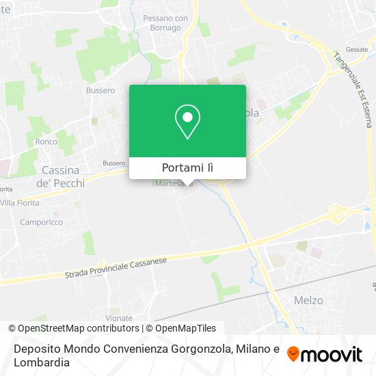 Mappa Deposito Mondo Convenienza Gorgonzola