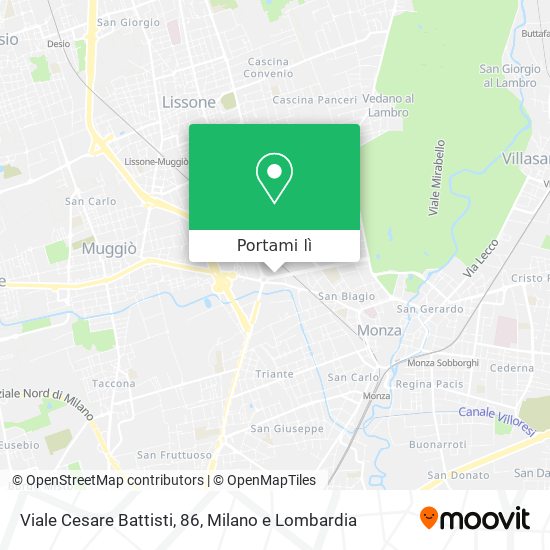 Mappa Viale Cesare Battisti, 86