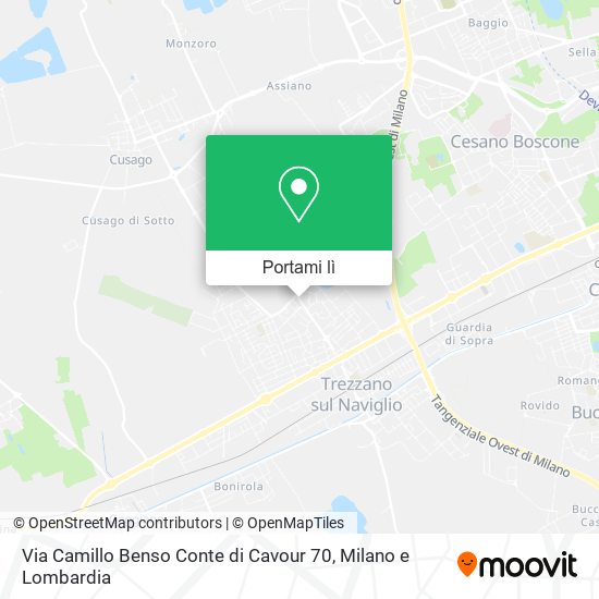 Mappa Via Camillo Benso Conte di Cavour  70