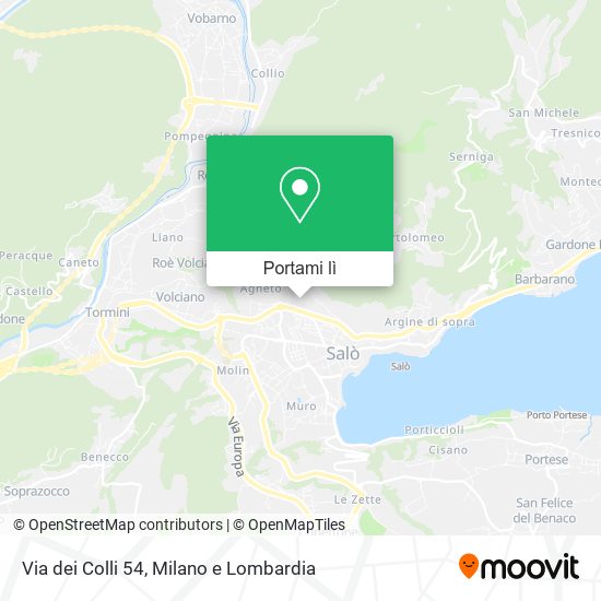 Mappa Via dei Colli  54