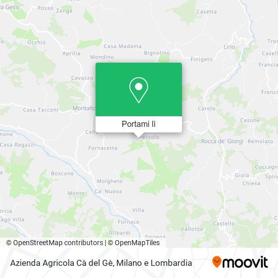 Mappa Azienda Agricola Cà del Gè