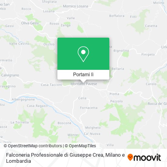 Mappa Falconeria Professionale di Giuseppe Crea