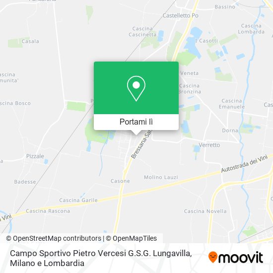 Mappa Campo Sportivo Pietro Vercesi G.S.G. Lungavilla