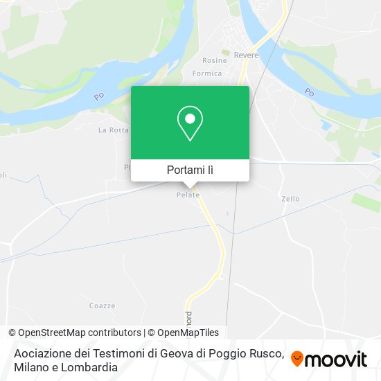 Mappa Aociazione dei Testimoni di Geova di Poggio Rusco