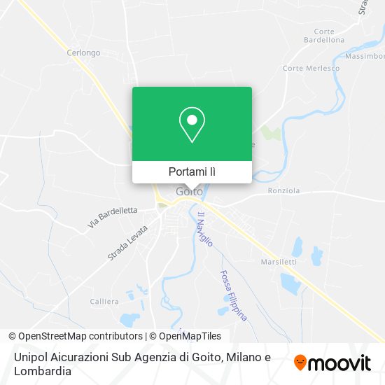 Mappa Unipol Aicurazioni Sub Agenzia di Goito