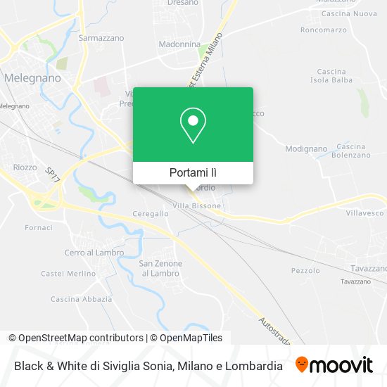 Mappa Black & White di Siviglia Sonia