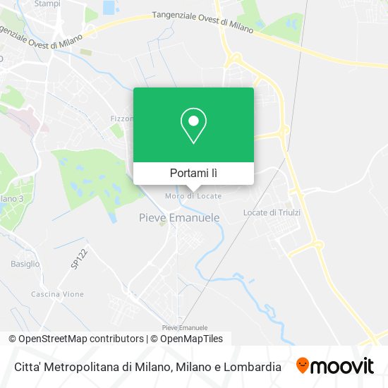 Mappa Citta' Metropolitana di Milano