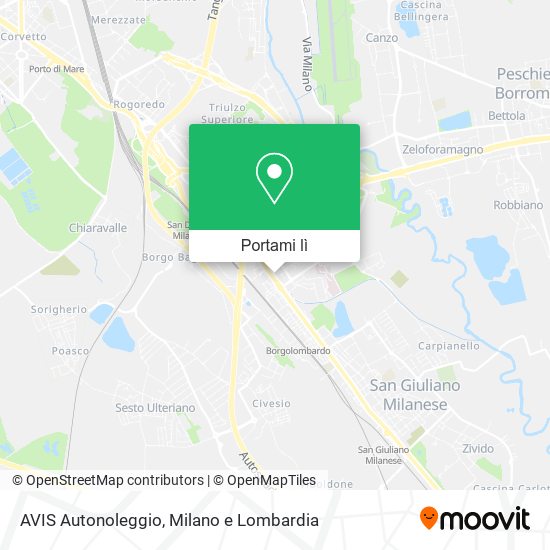 Mappa AVIS Autonoleggio