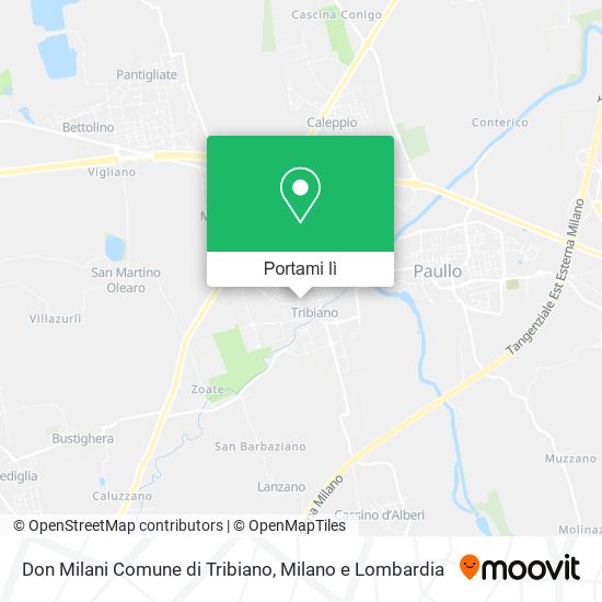 Mappa Don Milani Comune di Tribiano