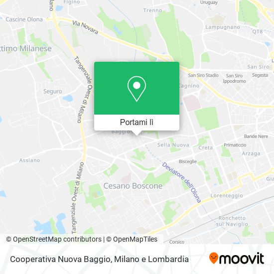 Mappa Cooperativa Nuova Baggio