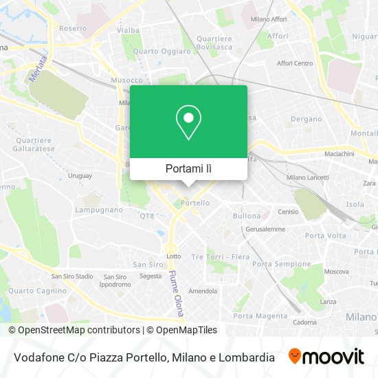 Mappa Vodafone C/o Piazza Portello
