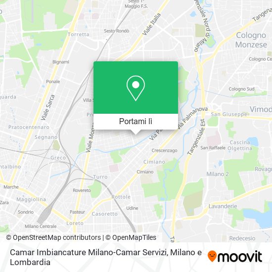 Mappa Camar Imbiancature Milano-Camar Servizi