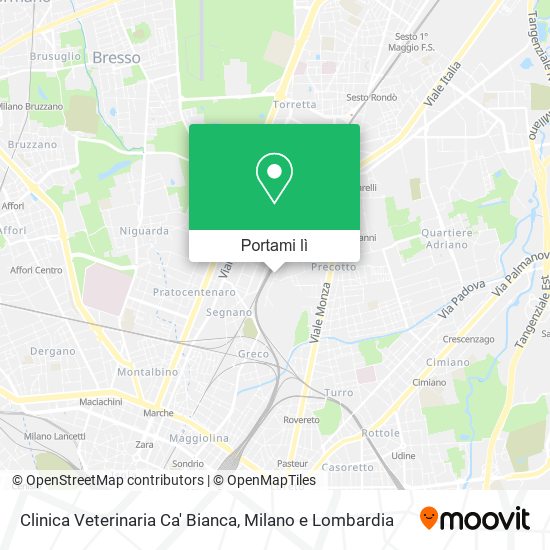 Mappa Clinica Veterinaria Ca' Bianca