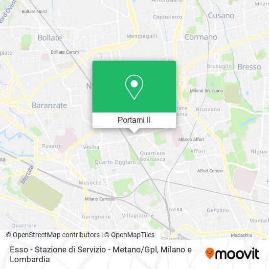 Mappa Esso - Stazione di Servizio - Metano / Gpl