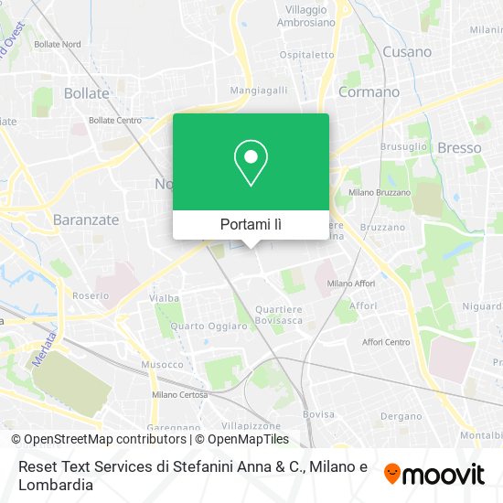 Mappa Reset Text Services di Stefanini Anna & C.