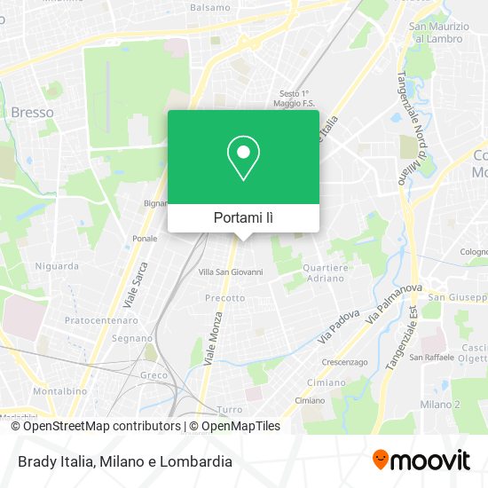 Mappa Brady Italia