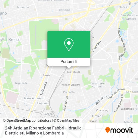Mappa 24h Artigian Riparazione Fabbri - Idraulici - Elettricisti