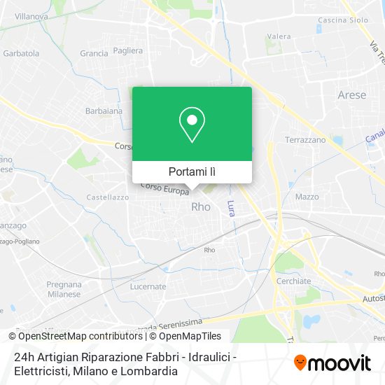 Mappa 24h Artigian Riparazione Fabbri - Idraulici - Elettricisti
