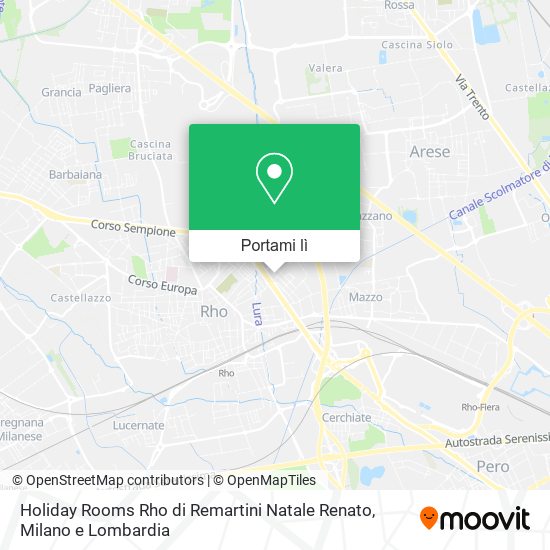 Mappa Holiday Rooms Rho di Remartini Natale Renato