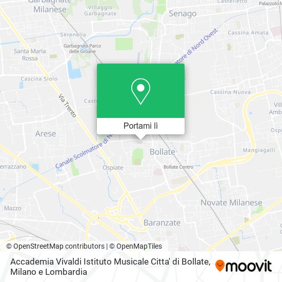 Mappa Accademia Vivaldi Istituto Musicale Citta' di Bollate