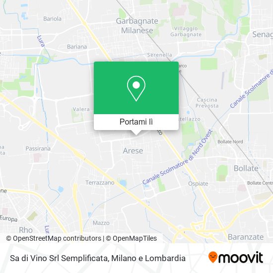 Mappa Sa di Vino Srl Semplificata