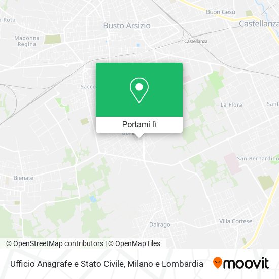 Mappa Ufficio Anagrafe e Stato Civile