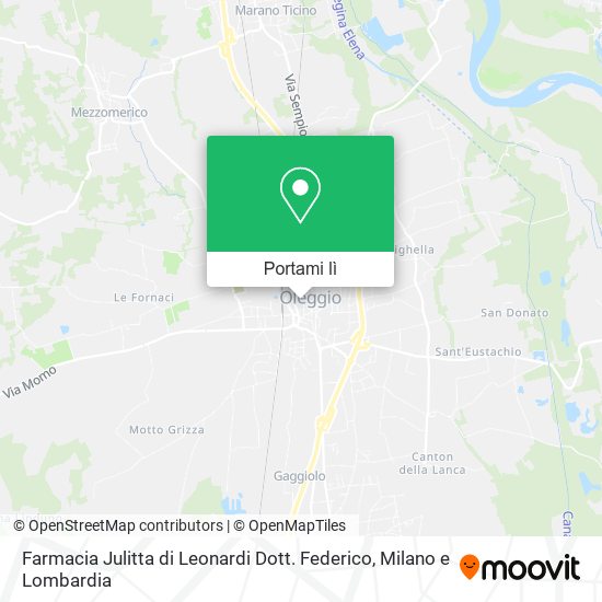 Mappa Farmacia Julitta di Leonardi Dott. Federico