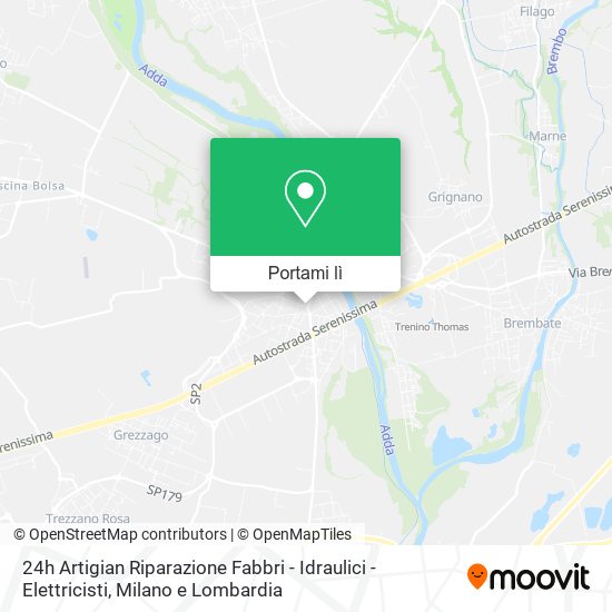 Mappa 24h Artigian Riparazione Fabbri - Idraulici - Elettricisti