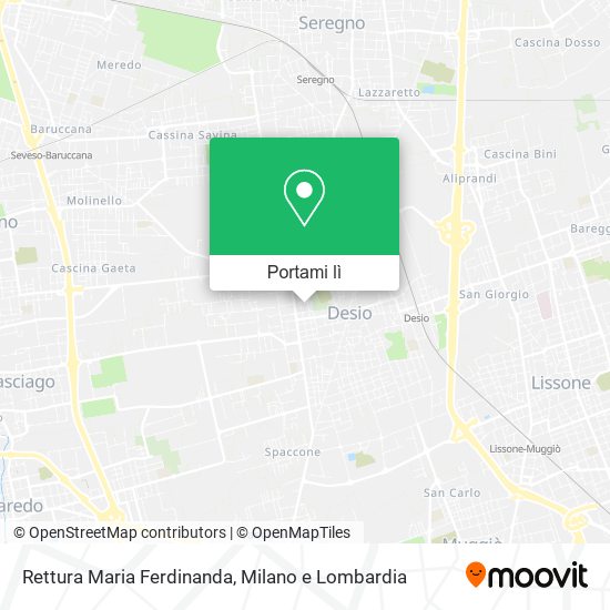 Mappa Rettura Maria Ferdinanda