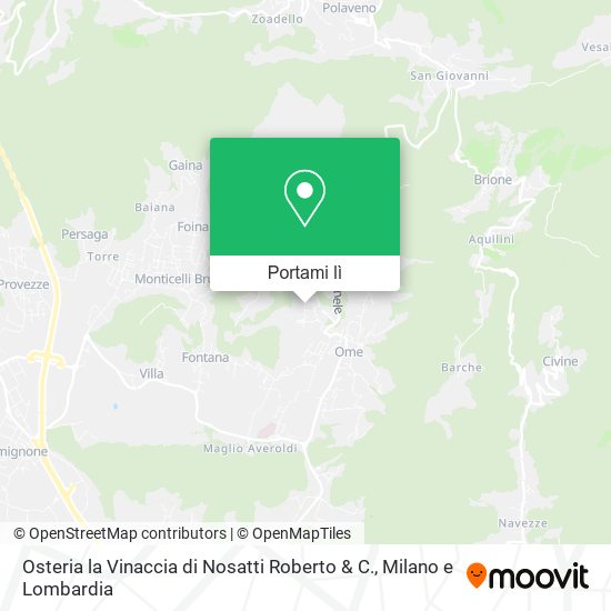 Mappa Osteria la Vinaccia di Nosatti Roberto & C.