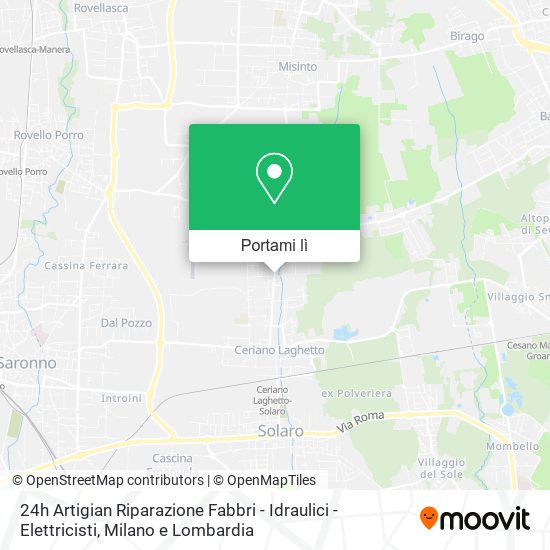 Mappa 24h Artigian Riparazione Fabbri - Idraulici - Elettricisti