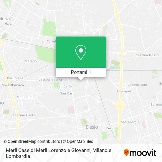 Mappa Merli Case di Merli Lorenzo e Giovanni