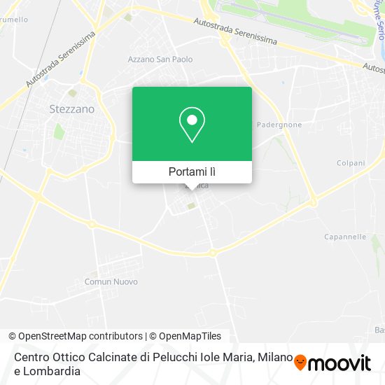 Mappa Centro Ottico Calcinate di Pelucchi Iole Maria