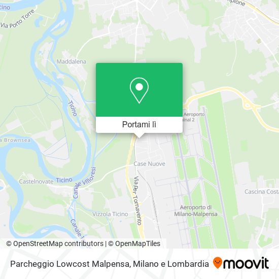Mappa Parcheggio Lowcost Malpensa