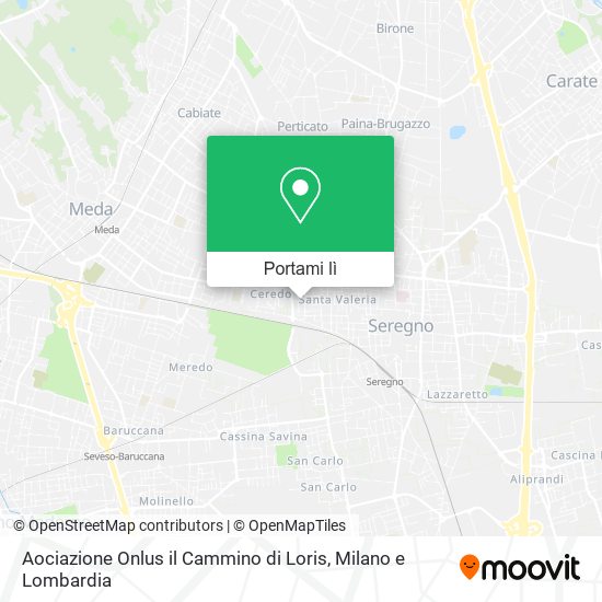 Mappa Aociazione Onlus il Cammino di Loris
