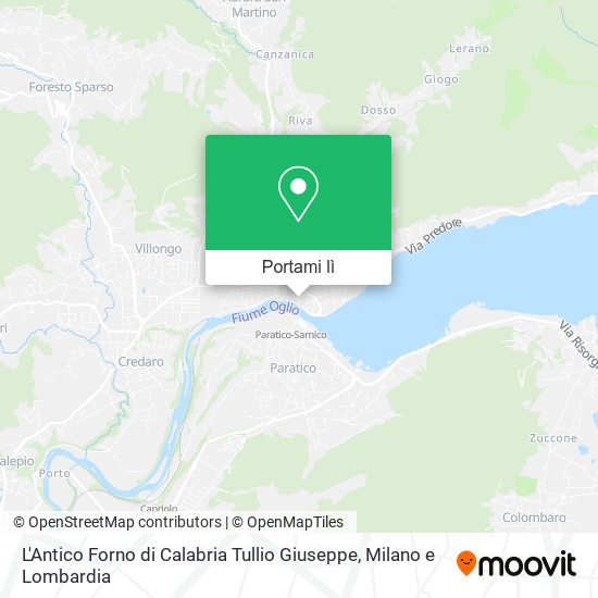 Mappa L'Antico Forno di Calabria Tullio Giuseppe