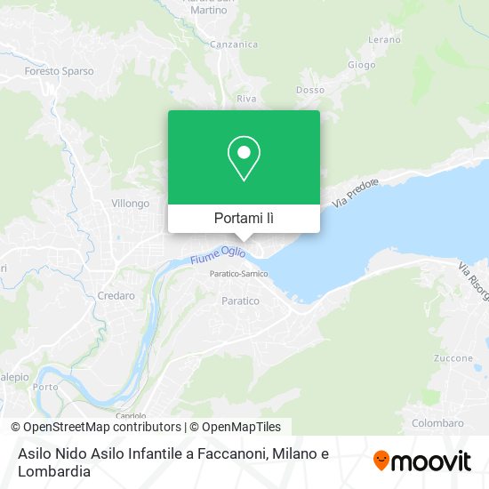 Mappa Asilo Nido Asilo Infantile a Faccanoni