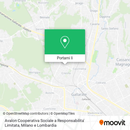 Mappa Avalon Cooperativa Sociale a Responsabilita' Limitata