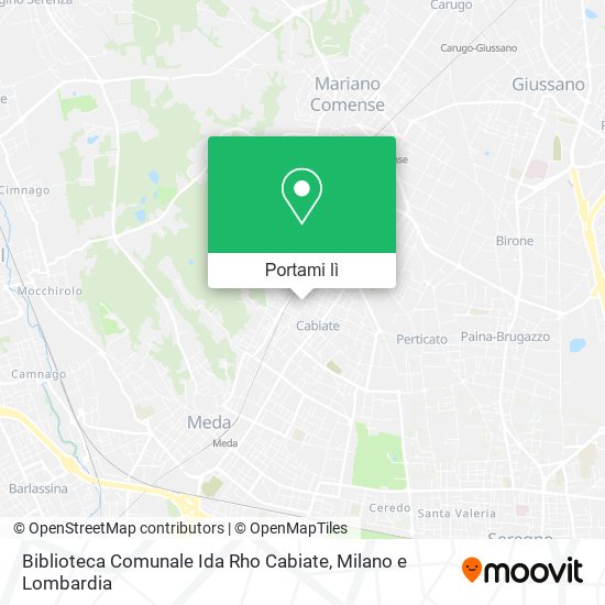 Mappa Biblioteca Comunale Ida Rho Cabiate