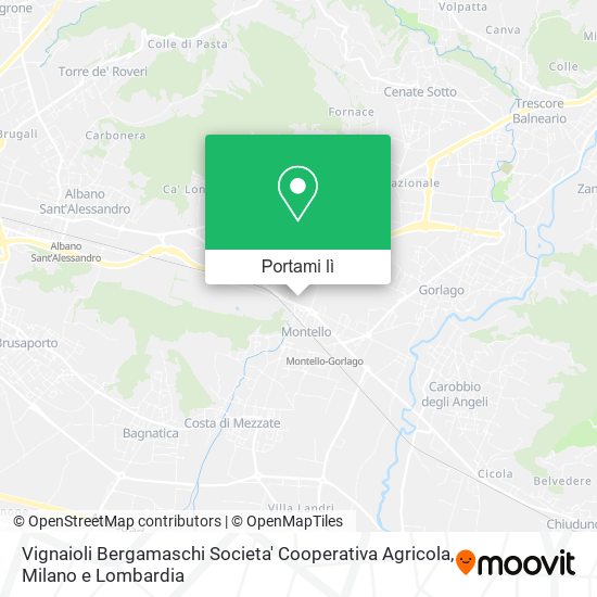 Mappa Vignaioli Bergamaschi Societa' Cooperativa Agricola