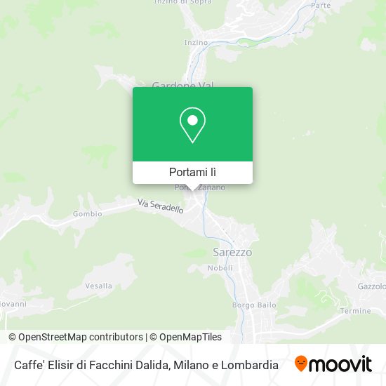 Mappa Caffe' Elisir di Facchini Dalida