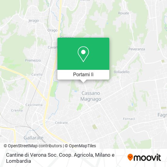 Mappa Cantine di Verona Soc. Coop. Agricola